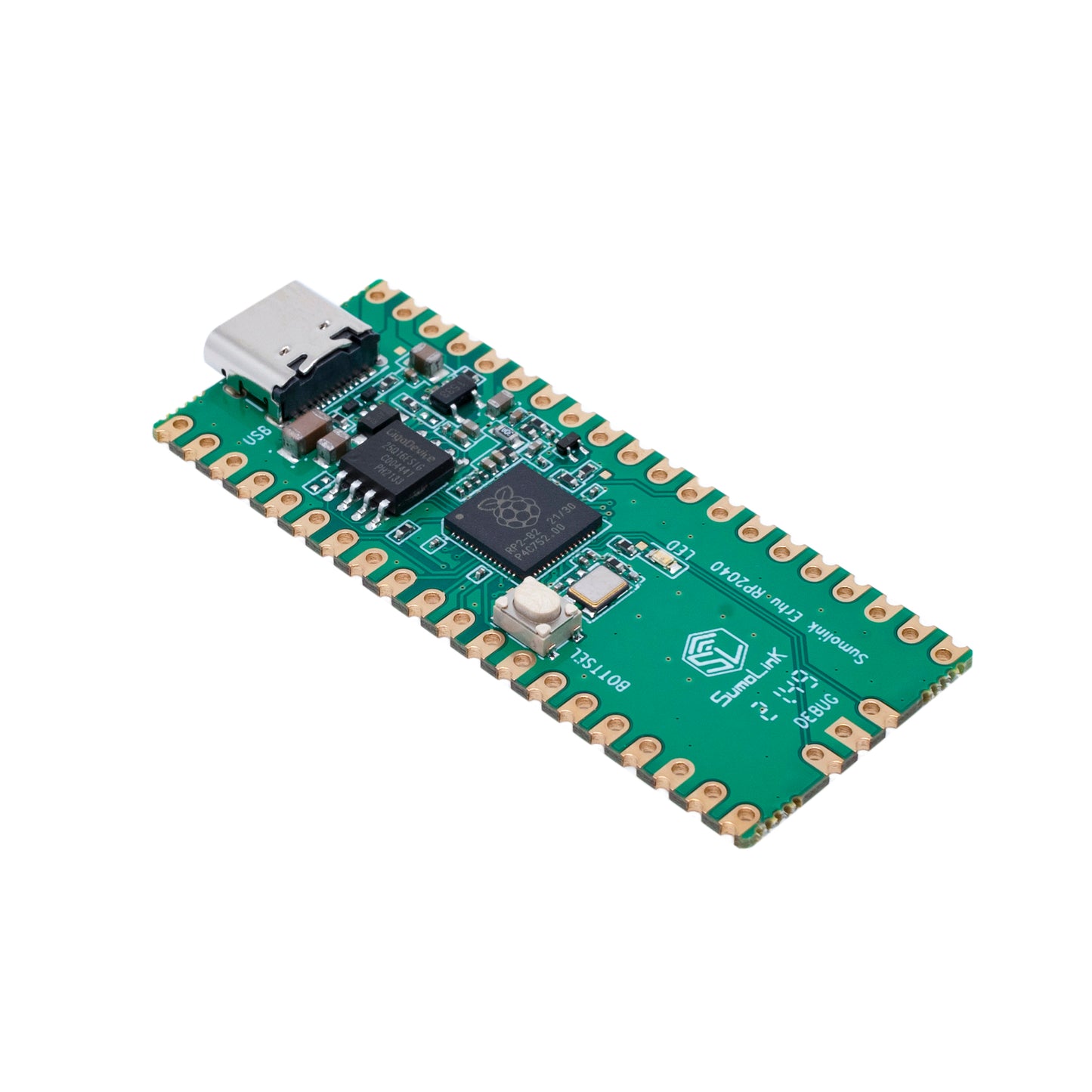 Sumolink Erhu RP2040 | Pico-Like MCU Board Based on Raspberry Pi RP2040 Chip, Dual-Core Arm Cortex M0+ Processor up to 133 MHz, Onboard 4MB Flash, USB-C Connector