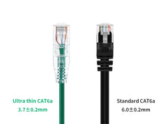 超薄型 CAT6a RJ45 イーサネット ケーブル