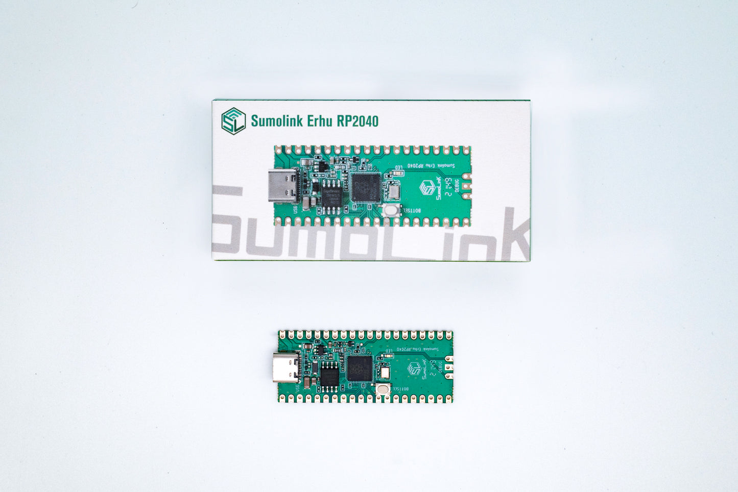 Sumolink Erhu RP2040 | Pico-Like MCU Board Based on Raspberry Pi RP2040 Chip, Dual-Core Arm Cortex M0+ Processor up to 133 MHz, Onboard 4MB Flash, USB-C Connector